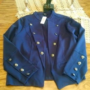 Torrid  navy blue military blazer
